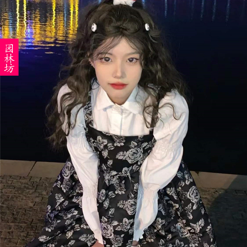 日系jk制服学院风黑色衬衫女夏季长袖衬衣百褶裙小个子上衣套装裙,女装/女士精品,连衣裙,淘宝优惠券,粉丝福利购,淘宝优惠卷