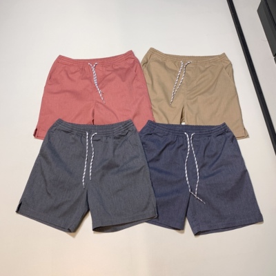 舒服～夏季新款beams plus男款松紧腰弹力面料休闲短裤五分裤
