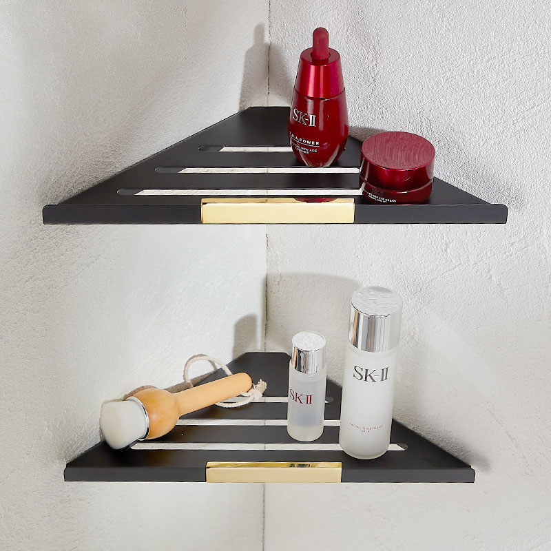 轻奢单双层角篮淋浴房墙上置物架