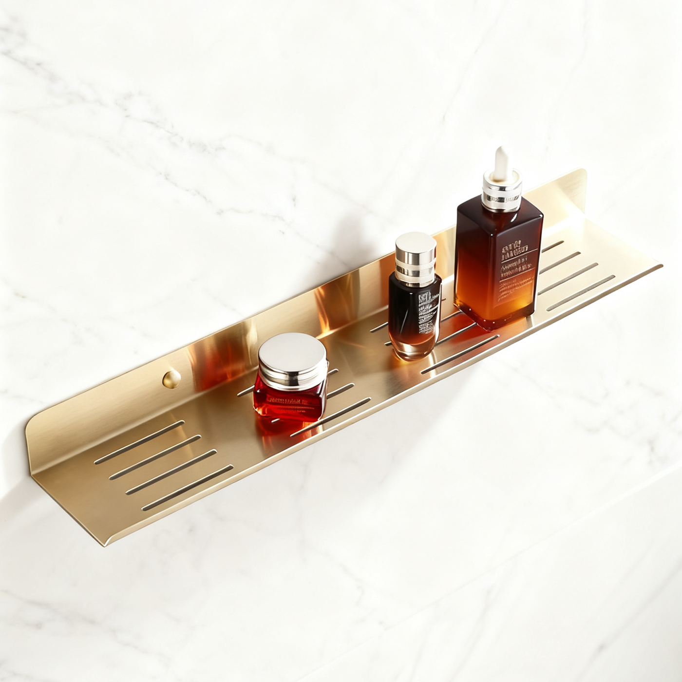 拉丝金色浴室置物架马桶上方收纳