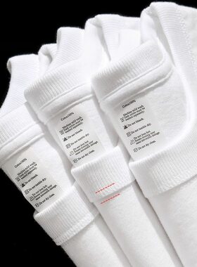 三本针！久洗不变形！400g重磅纯棉白色短袖T恤女 宽松半袖内搭男