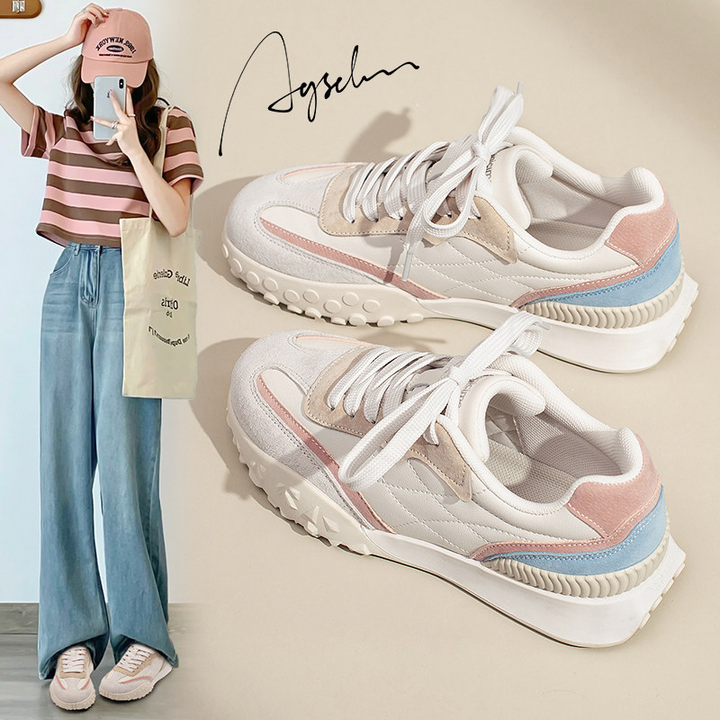 奥古狮登阿甘鞋女2023新款春秋厚底百搭爆款轻便老爹鞋超火小白休