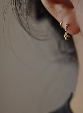 耳环耳钉925纯银简约女