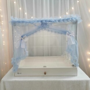 纯色优嗖哈根笼防蚊透气纱罩防飞毛罩达洋鸟笼防溅食防羽尘通用罩