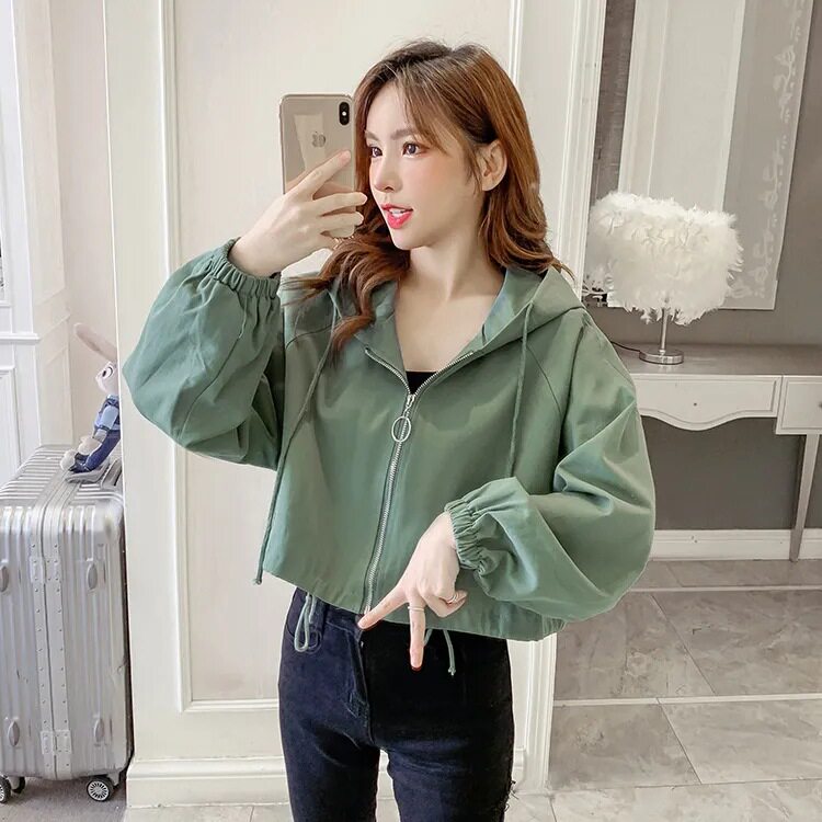 外套女潮ins秋季韩版学生时尚短款上衣女装新款休闲开衫长袖