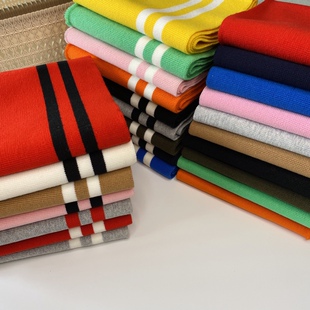 弹力螺纹布料领口袖口裤腰脚口下摆罗纹面料针织罗口服装辅料收口