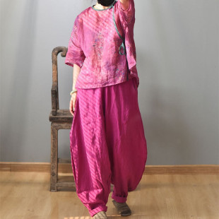 纯亚麻苎麻上衣女高端棉麻女装小众设计夏季轻薄款小衫中短袖衬衫