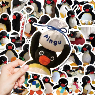 企鹅家族pingu贴纸120张高清图案手账手机笔记本个性装饰素材贴画