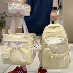 书包女生中学生高颜值轻便小学生初中生减负大容量高中生双肩包女