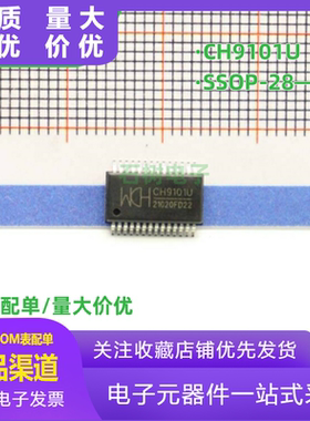CH9101U WCH(南京沁恒)全新原装 SSOP-28 9101U USB转串口芯片