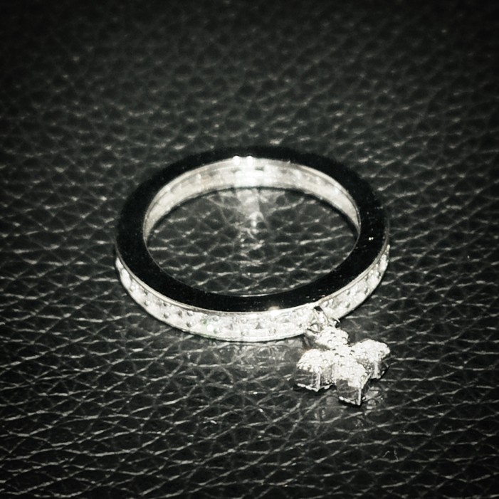 s925镶钻戒指925银欧美女