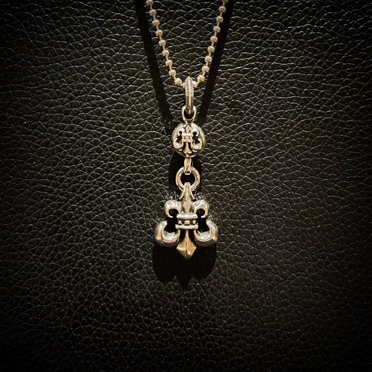 thumbnail for S925 Sterling Silver ROCKAGE Crowe Style Ball Ring Scout Flower Bead Chain Sweater Chain Internet Celebrity Goddess Male God Necklace