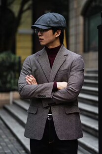 Nick Wooster粗花呢羊毛修身秋冬休闲西装男 欧美复古商务西装潮