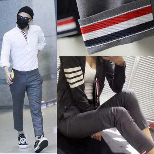 tb大码修身百搭西裤男女情侣同款