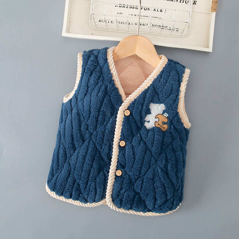 儿童法兰绒睡衣秋冬季男童宝宝加绒男孩女童保暖珊瑚绒家居服套装