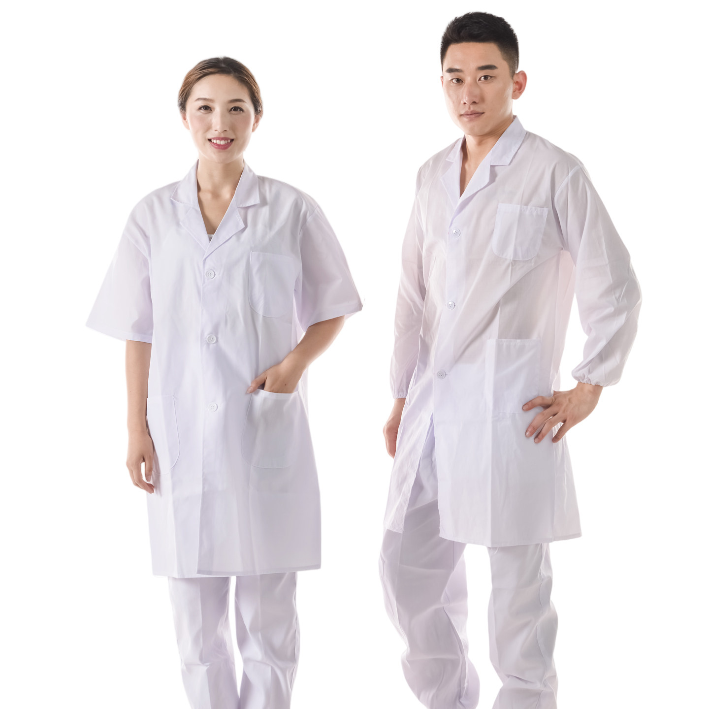 夏季实验室学生半袖工作服薄款图片