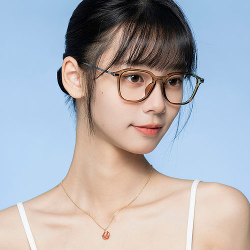 新款简约时尚TR90超轻大框复古素颜眼镜框方框高度近视防蓝光女款