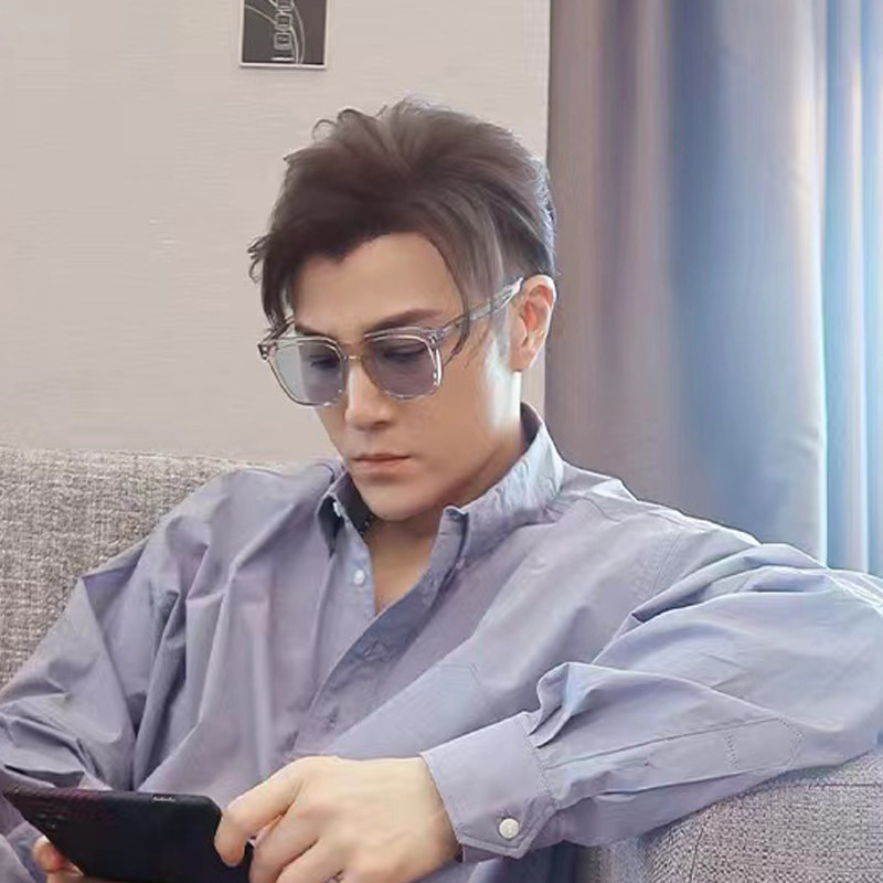 许绍洋同款透明框眼镜架平光镜男女士板材素颜复古大框眼睛配近视