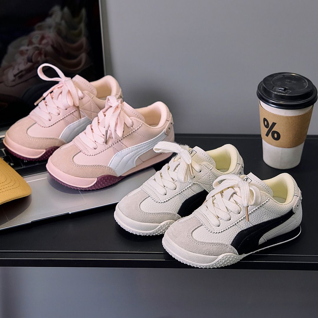 真皮儿童板鞋2025年春季新款阿甘鞋女童德训鞋软底透气男童运动鞋