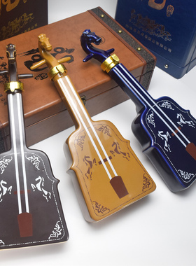 套马人家奶酒内蒙古特产草原马头琴造型42度500ml蓝色礼盒装奶酒