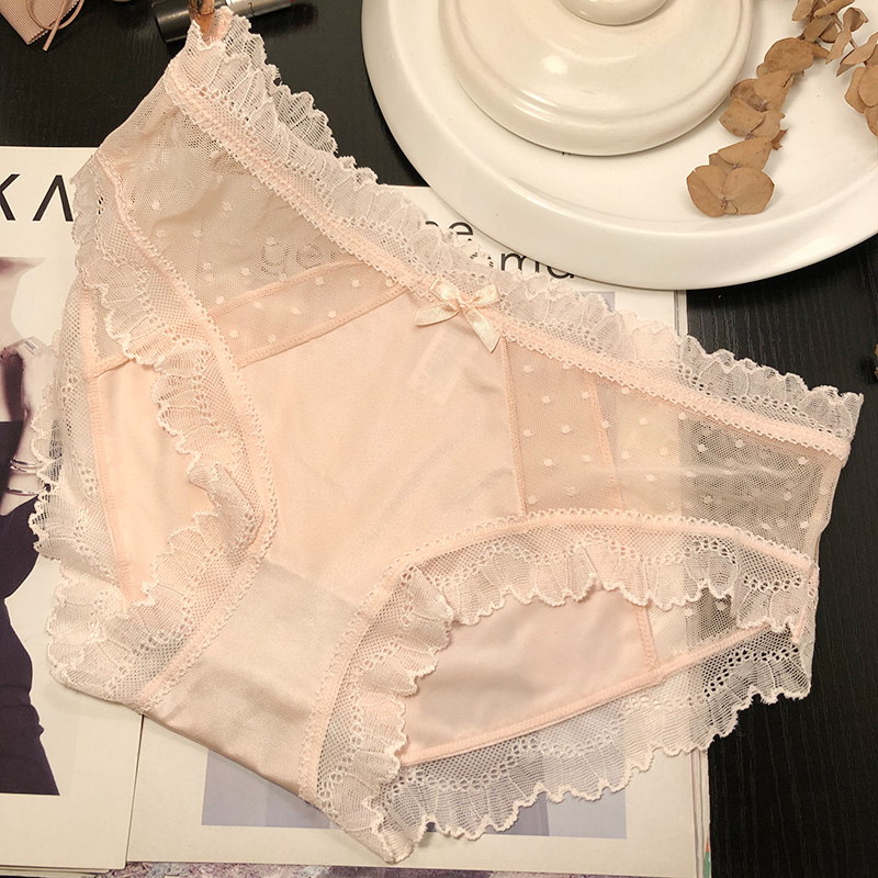 夏季透气性感蕾丝内裤学生冰丝