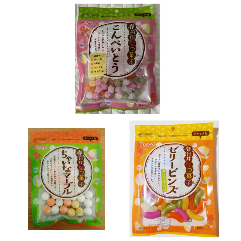 日本 春日井什锦水果味糖果糖豆金平糖大理石造型糖