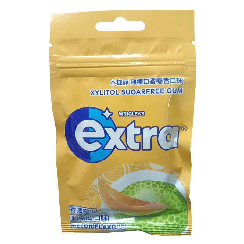 台湾 extra益达口香糖薄荷草莓紫提苹果蜜瓜柠檬味