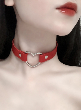 日系软妹风暗黑镂空爱心腿环项圈