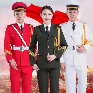 升旗手服装护卫队礼服仪仗队礼兵服乐队演出服护旗手服装合唱团