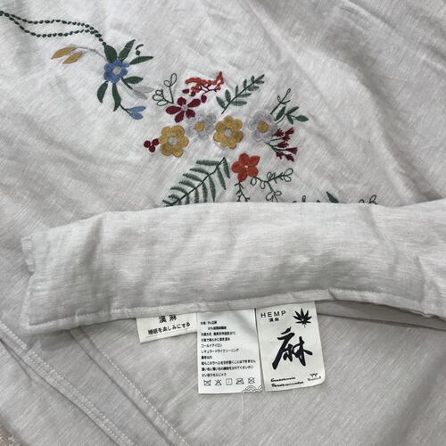 汉麻绣花单人夏被｜14支长纤维雨露麻绗缝抑菌干爽透气空调薄被子