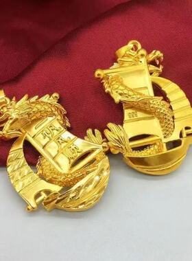 新款盘龙一帆风顺金色吊坠