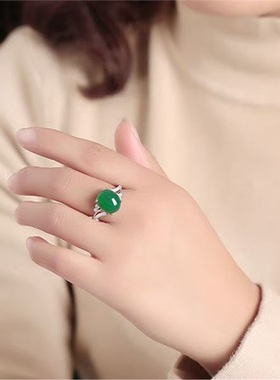 铜合金戒指气质时尚绿色
