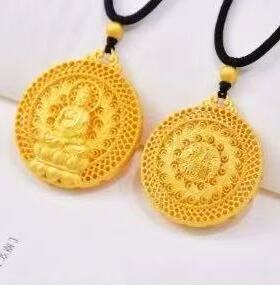 新款阿弥陀佛金色吊坠