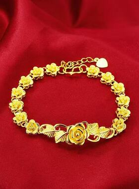 现货金色百花盛放手链