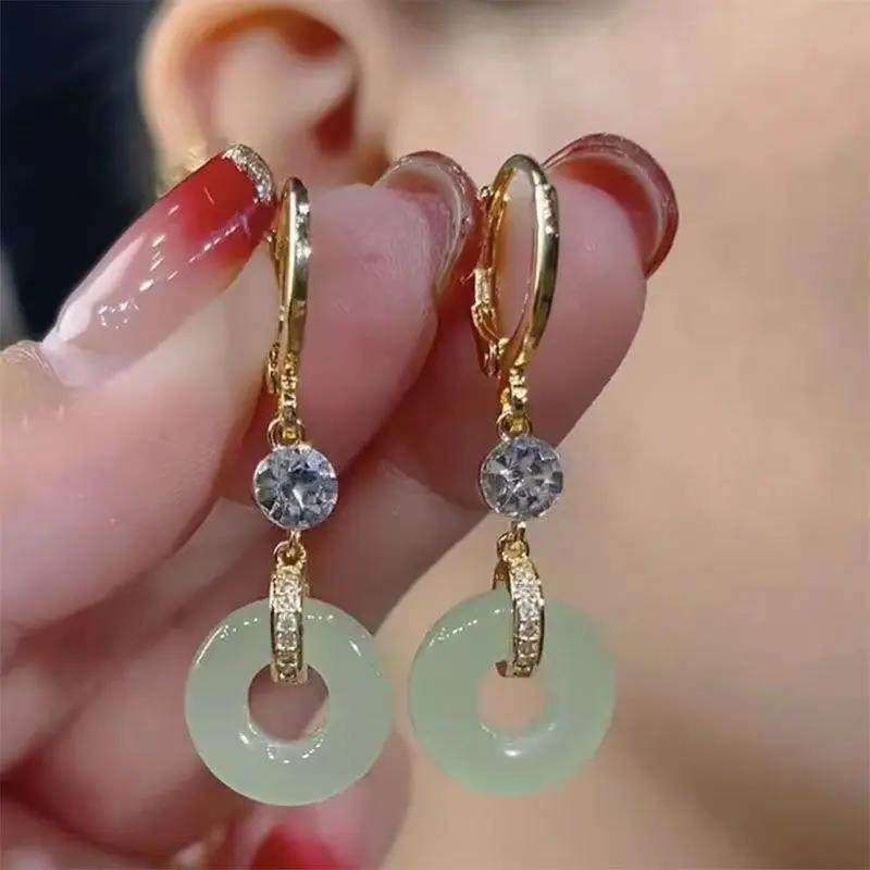 合金耳饰 平安扣耳环简约百搭轻奢宫廷国风耳饰汉服耳夹耳骨夹,饰品/流行首饰/时尚饰品新,耳环,淘宝优惠券,粉丝福利购,淘宝优惠卷