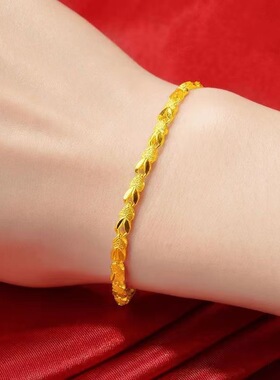 小鱼金色爱心可调节手链