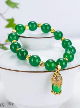 合金水晶手链时尚绿色单