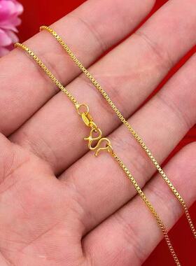 时尚金色盒子链项链16