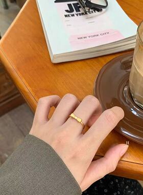 新款在逃公主金色蝴蝶结戒指