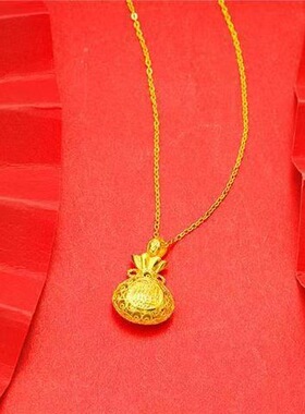 金色福袋O字链锁骨项链