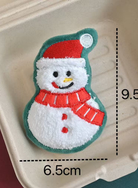 圣诞雪人胸针老人圣诞节食玩卡通白色雪人新年送人挂饰胸针款