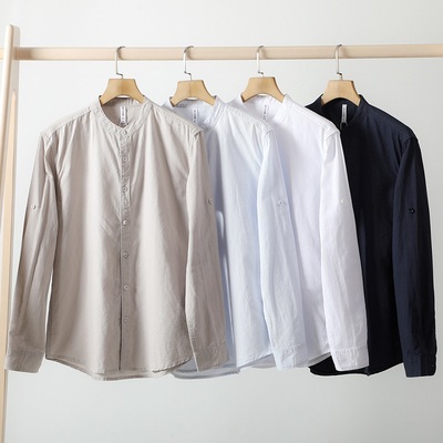 柜499！男士轻奢面料 全天然棉麻长袖衬衫 舒适柔软 亲肤干爽透气