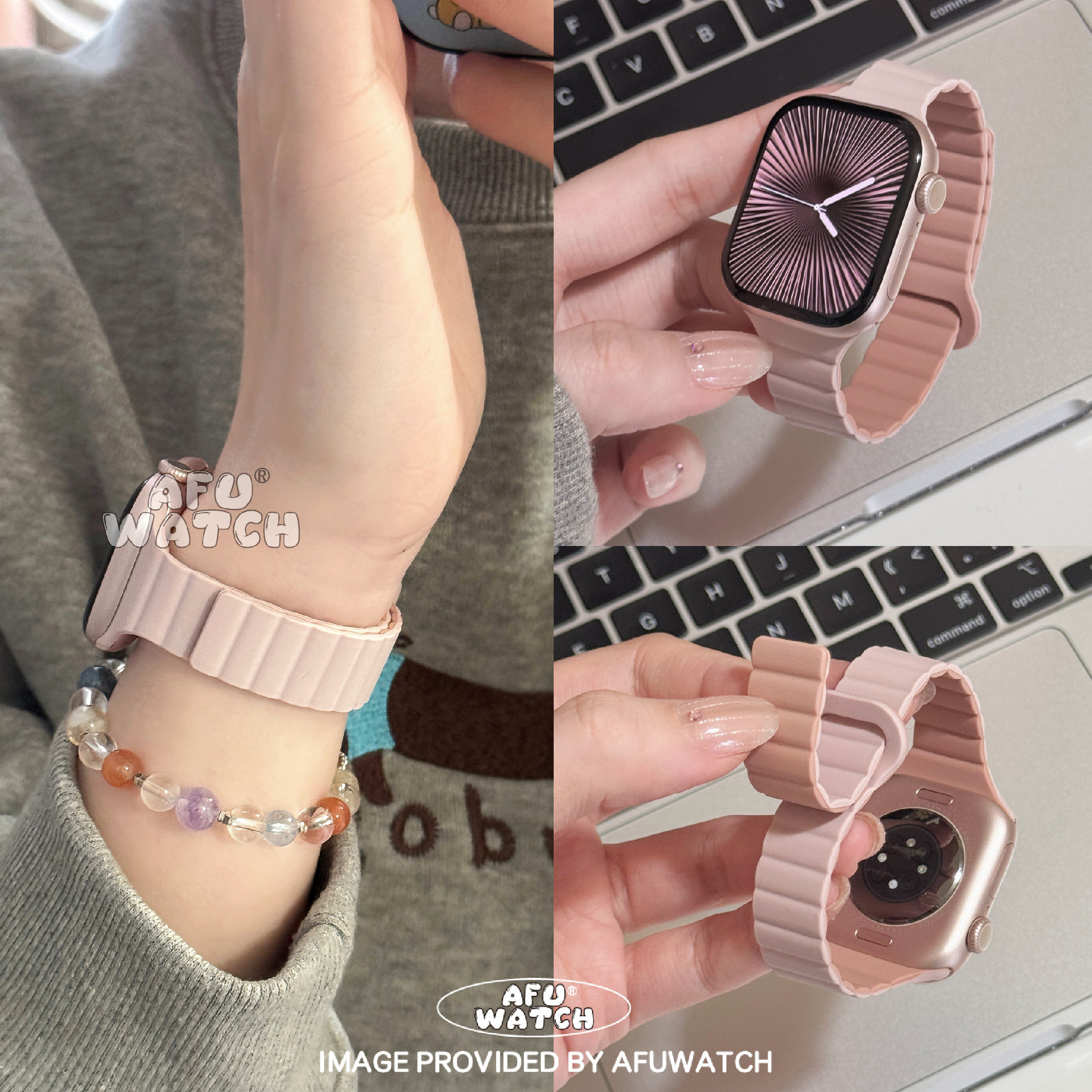 【小巧细款硅胶】适用苹果iwatchS11手表磁吸se简约987