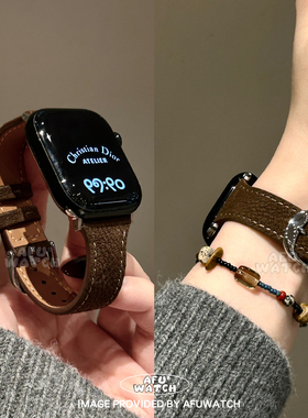 【磨砂纹】适用于AppleWatchS11苹果手表带10秋冬se柔软新款9高级