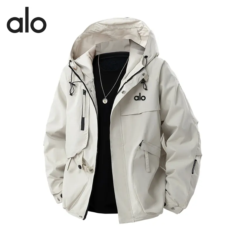 官方奥特莱斯】品牌冲锋衣外套男秋冬季加绒休闲情侣连帽工装夹克