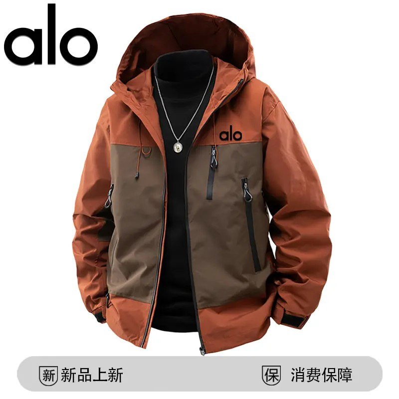 官方奥特莱斯】品牌折扣  户外休闲拼色大口袋连帽夹克外套潮流款