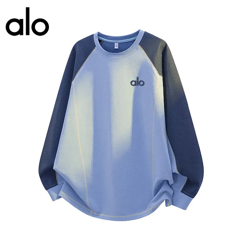 官方奥特莱斯】品牌折扣 秋季美式休闲长袖T恤男卫衣拼接百搭上衣