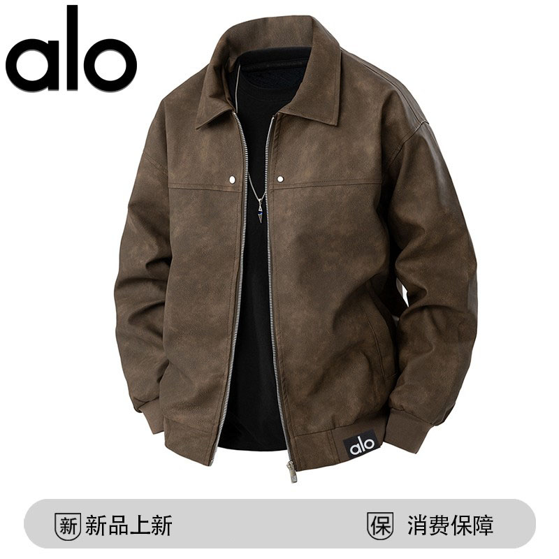 官方奥特莱斯】品牌折扣 秋冬季百搭皮衣防风外套男士休闲皮夹克