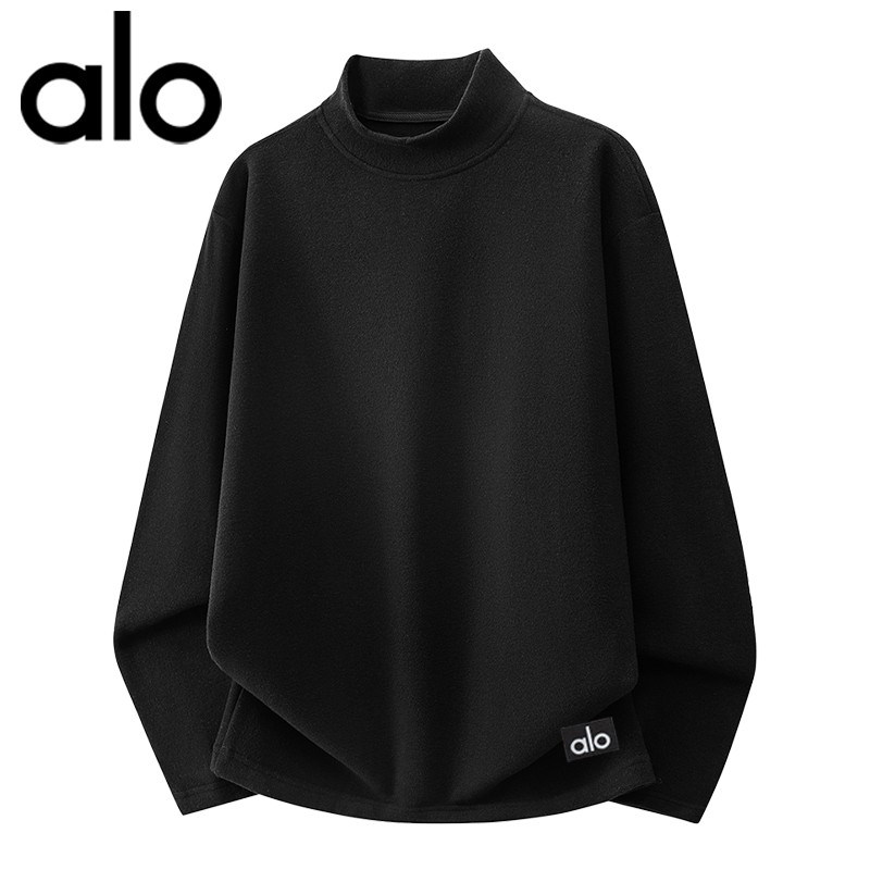 官方奥特莱斯品牌折扣 冬季德绒宽松大码内搭半高领打底卫衣