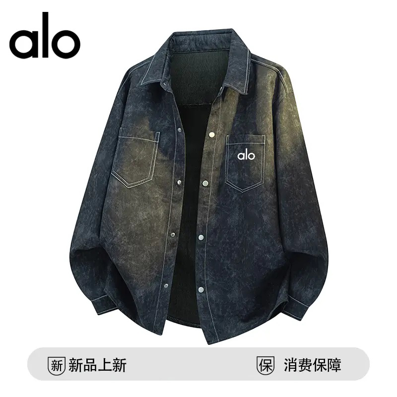 官方奥特莱斯】品牌折扣 秋季潮牌大码长袖衬衫男款休闲工装衬衣